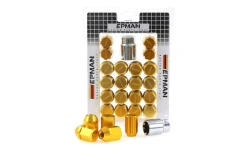 Wheel lug nuts Epman RS M12x1,25 Gold Locking