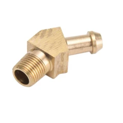 Nipple 1/8" to 6mm hose 45 degrees Brass