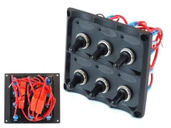 Switch Panel 12V SPST/ON-OFFx6, 3B 15A IP68