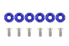 Decorative screws M8x1.25 15mm D1 Blue