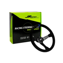 JRSPEC SPORTS STEERING WHEEL 350MM DIAMETER 80MM OFFSET BLUE