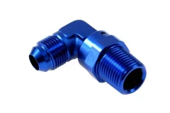 Flare male to male union adapter 90deg AN10-1/2NPT