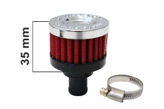 Simota Crankcase Breather Filter 25mm Red