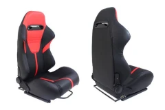 Racing seat R-LOOK II PVC Black Red