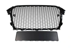 Grill Audi A4 B8 RS-Style Bright Black 12-15 PDC