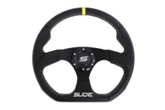 Steering wheel SLIDE 350mm offset:25mm Leather Yellow