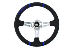 Steering wheel SLIDE 350mm offset:90mm Suede Blue