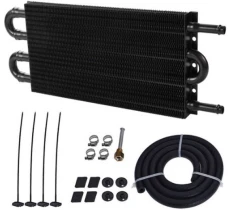 TurboWorks Power steering, transmision cooler 4-rows Black