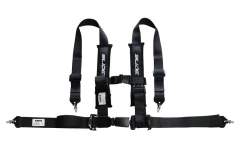 Racing seat belts Slide 4p 2" Black Approval E4