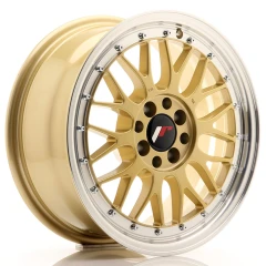 JR Wheels JR23 16x7 ET20 4x100/108 Gold w/Machined Lip