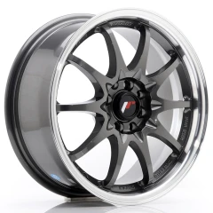 JR Wheels JR5 16x7 ET30 4x100/108 Gun Metal w/Machined Lip