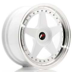 JR Wheels JR6 18x8,5 ET20-40 BLANK White w/Machined Lip