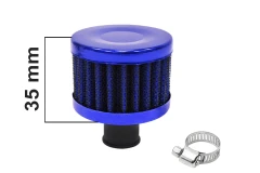 Crankcase Breather Filter 12mm Blue