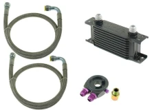 TurboWorks Oil Cooler Kit Slim 10-rows 140x75x50 AN8 Black