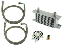 TurboWorks Oil Cooler Kit Slim 13-rows 140x100x50 AN8 Silver