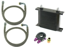 TurboWorks Oil Cooler Kit Slim 16-rows 140x125x50 AN8 Black