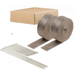 DEI Exhaust Wrap Titanium Kit 2szt. 5cm x 15m + locking ties