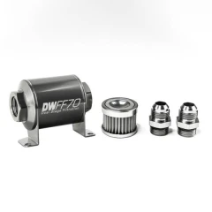 DeatschWerks Universal in-line fuel filter 5 micron AN10 70mm