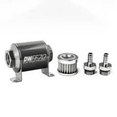 DeatschWerks Universal in-line fuel filter 5 micron 3/8" 70mm