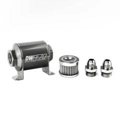 DeatschWerks Universal in-line fuel filter 5 micron AN8 70mm