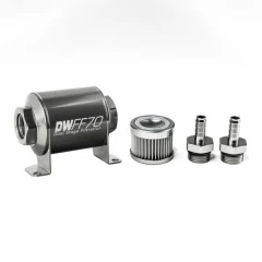 DeatschWerks Universal in-line fuel filter 10 micron 3/8" 70mm