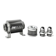 DeatschWerks Universal in-line fuel filter 40 micron AN10 70mm