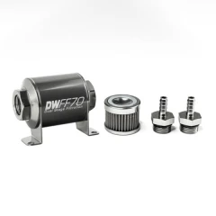 DeatschWerks Universal in-line fuel filter 40 micron 5/16" 70mm