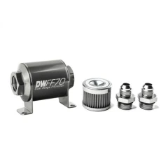 DeatschWerks Universal in-line fuel filter 40 micron AN8 70mm