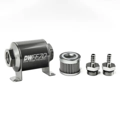 DeatschWerks Universal in-line fuel filter 100 micron 5/16" 70mm