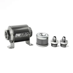 DeatschWerks Universal in-line fuel filter 100 micron AN6 70mm