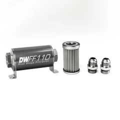 DeatschWerks Universal in-line fuel filter 5 micron AN10 110mm