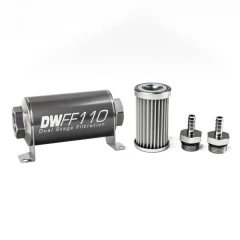 DeatschWerks Universal in-line fuel filter 5 micron 5/16" 110mm