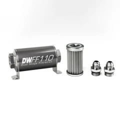 DeatschWerks Universal in-line fuel filter 5 micron AN8 110mm