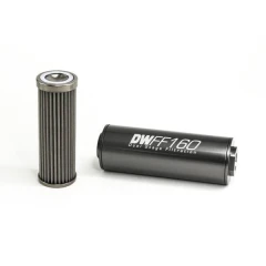 DeatschWerks Universal in-line fuel filter 100 micron AN10 160mm