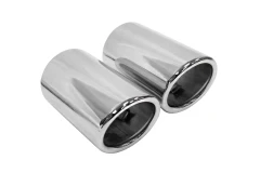 Double Exhaust Tip 70mm enter 67mm Chrome