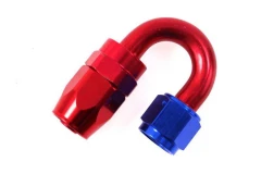 Reusable swivel hose end 180deg AN16