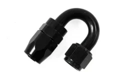 Reusable swivel hose end 180deg AN16 black