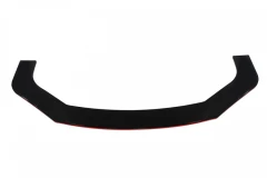 Universal front bumper splitter gloss black 3pcs.