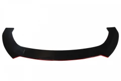 Universal front bumper splitter gloss black 3pcs.