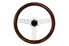 Steering wheel 350mm Wood Silver