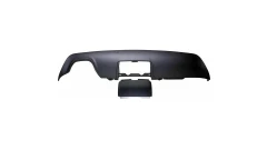 Sport Rear Spoiler Diffuser Matt Black with Trailer hitch Cover suitable for BMW 5 (E60) Sedan (E61) Touring 2003-2010