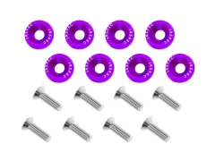 Fender Bumper Engine Bay Dress Up Washers purple