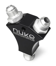 Nuke Performance Y-Block Adapter Fitting with 2x AN-8 and 1x AN-10