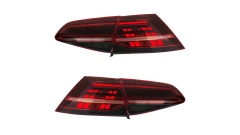 LED TAIL LIGHTS(RED LENS) SUITABLE FOR VOLKSWAGEN GOLF 7 7.5 2012-2020 WITH WIRING KIT; SEQUENTIAL INDICATOR