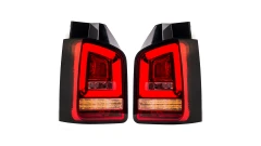 Tail Lights Dynamic LED Red Clear suitable for VW TRANSPORTER MULTIVAN T5 2010-2015