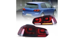 Tail Lights Dynamic LED Red Smoke suitable for VW GOLF VI 2008-2012