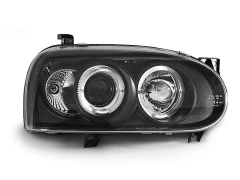 HEADLIGHTS ANGEL EYES BLACK fits VW GOLF 3 09.91-08.97