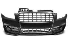 FRONT BUMPER SPORT CHROME BLACK fits AUDI A4 04-08