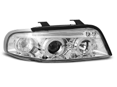 HEADLIGHTS ANGEL EYES CHROME fits AUDI A4 11.94-12.98