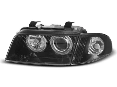 HEADLIGHTS ANGEL EYES BLACK fits AUDI A4 11.94-12.98